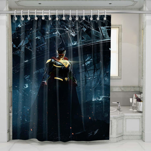 superman glowing shower curtains