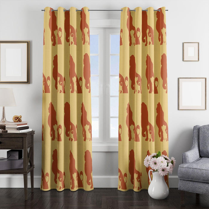 simba the lion king silhouette window Curtain