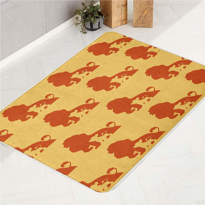 simba the lion king silhouette bath rugs