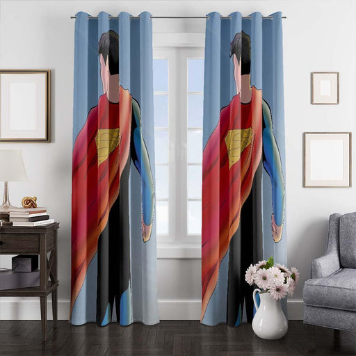 superman soft style window curtains