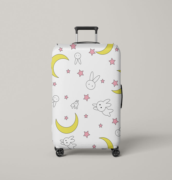 simple rabbit and sailor moon stuff Luggage Cover | suitcase