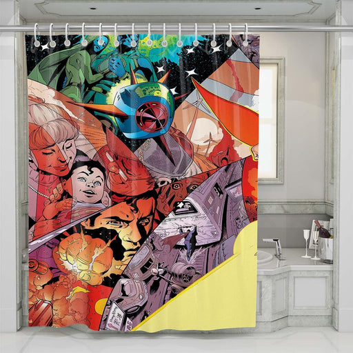 superman story comic shower curtains