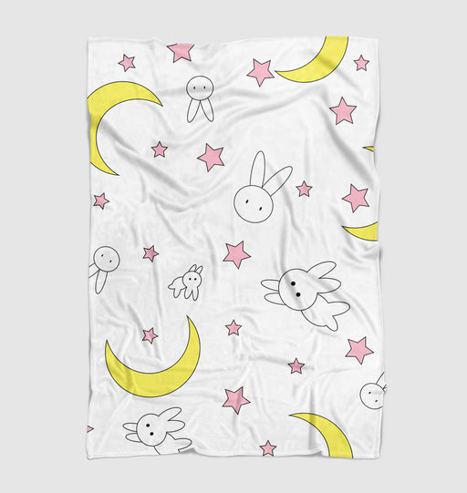 simple rabbit and sailor moon stuff Ultra soft fleece blanket