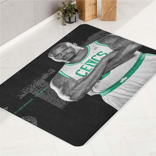 shaquille oneal celtics legend big body bath rugs