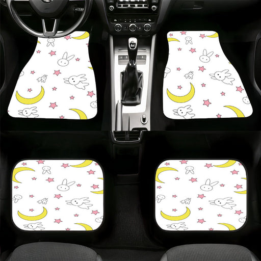 simple rabbit and sailor moon stuff Car floor mats Universal fit