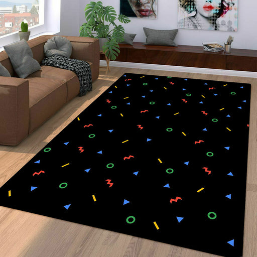 simple shape and colorful dark Living room carpet rugs