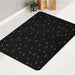 simple shape and colorful dark bath rugs