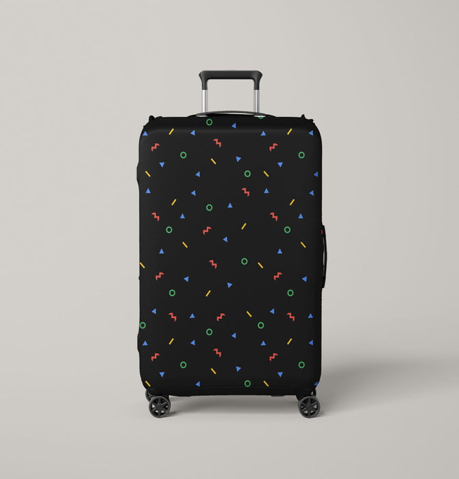 simple shape and colorful dark Luggage Cover | suitcase