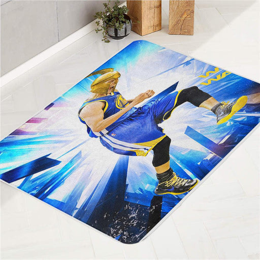 stephen curry like spartan golden state warriors bath rugs