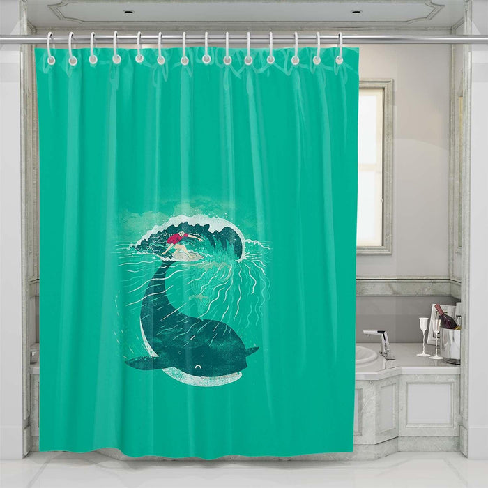 surfing ocean shower curtains