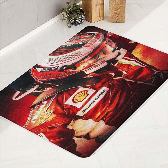 shell and bridgestone for car racing bath rugs