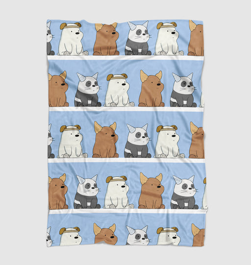 sit down we bare bears Ultra soft fleece blanket