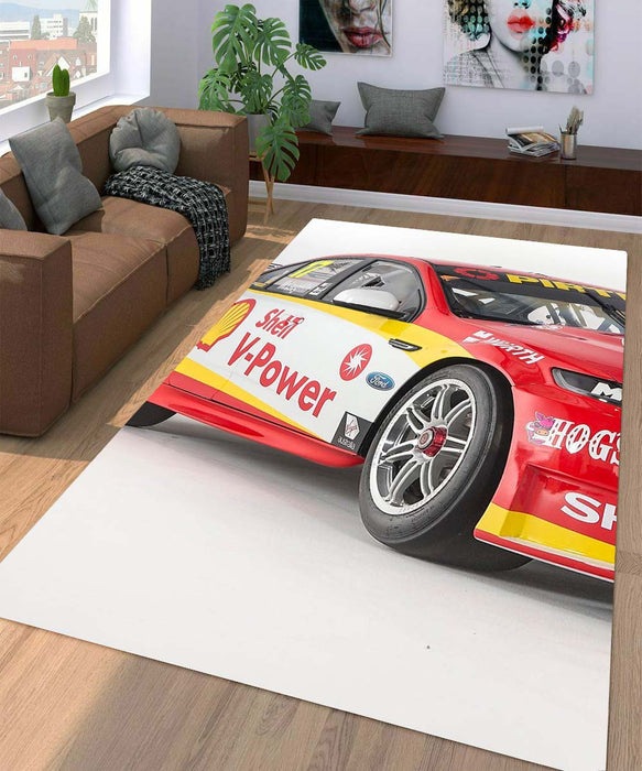 shell v power brand racing car Living room carpet rugs