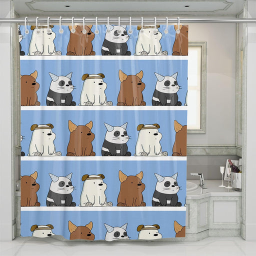 sit down we bare bears shower curtains