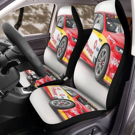 shell v power brand racing car Car Seat Covers