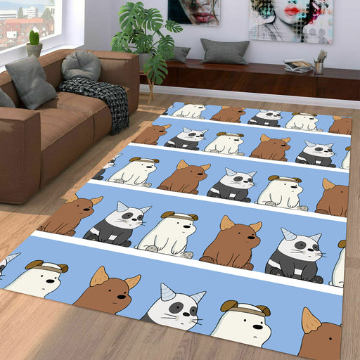 sit down we bare bears Living room carpet rugs