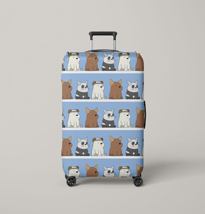 sit down we bare bears Luggage Cover | suitcase