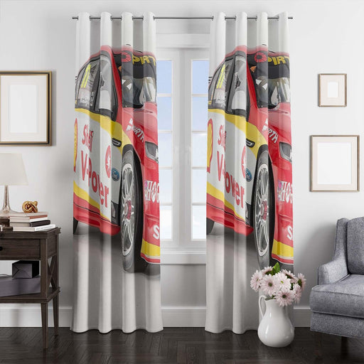 shell v power brand racing car window Curtain