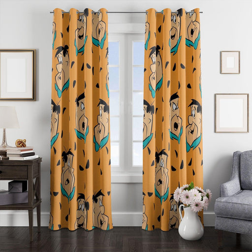 sitcom fred the flintstones window Curtain