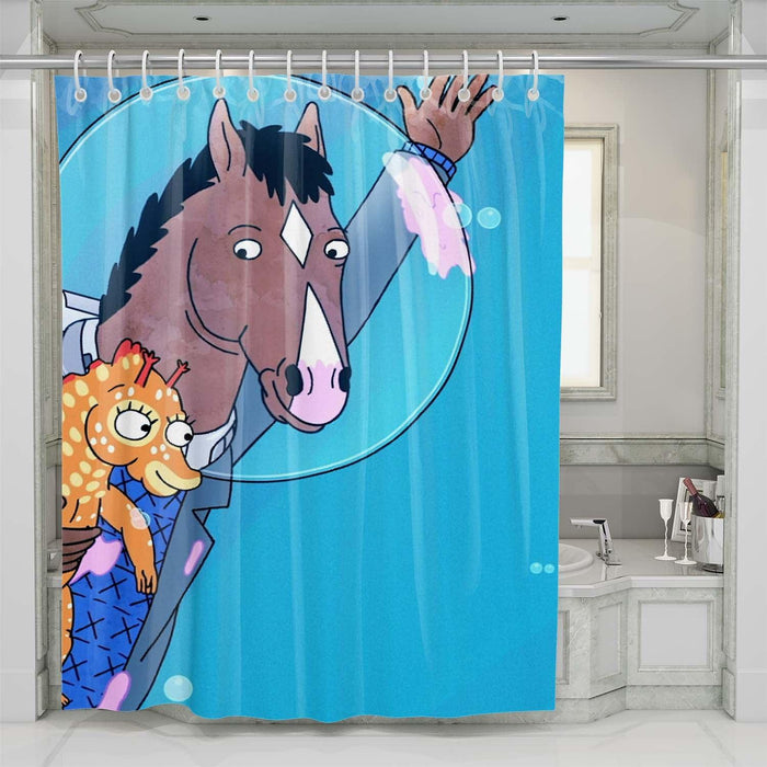 sweet bojack horseman shower curtains