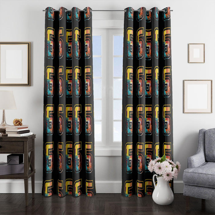 six for big hero 6 window Curtain