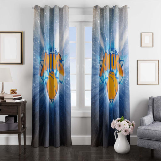 shining bright new york knicks logo window Curtain