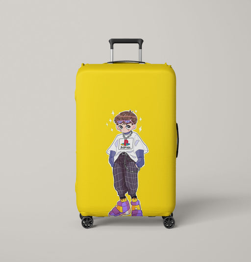 shinji from neon genesis evangelion Luggage Covers | Suitcase