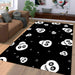 skull pattern cute monochrome Living room carpet rugs