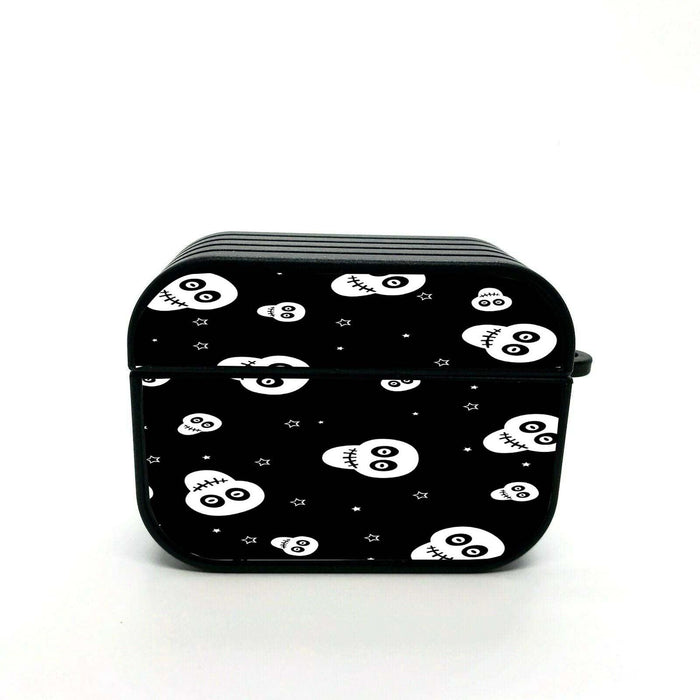 skull pattern cute monochrome airpods case