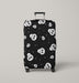 skull pattern cute monochrome Luggage Cover | suitcase