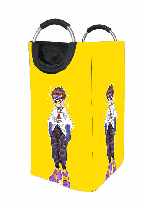 shinji from neon genesis evangelion Laundry Hamper | Laundry Basket