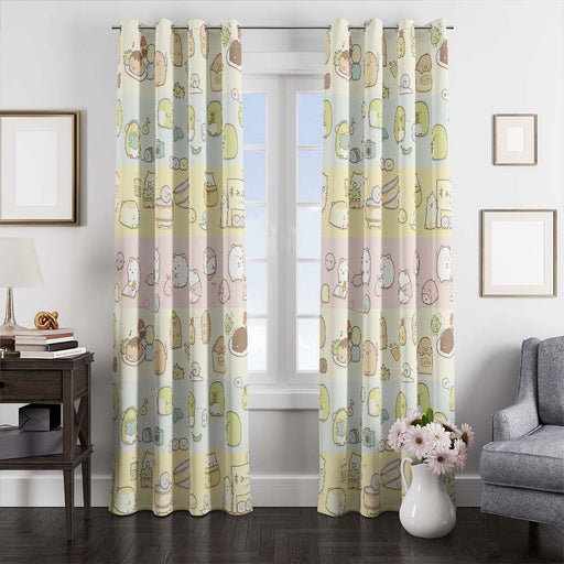 sweet pastel dog window curtains