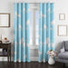 sky blue illustration window Curtain