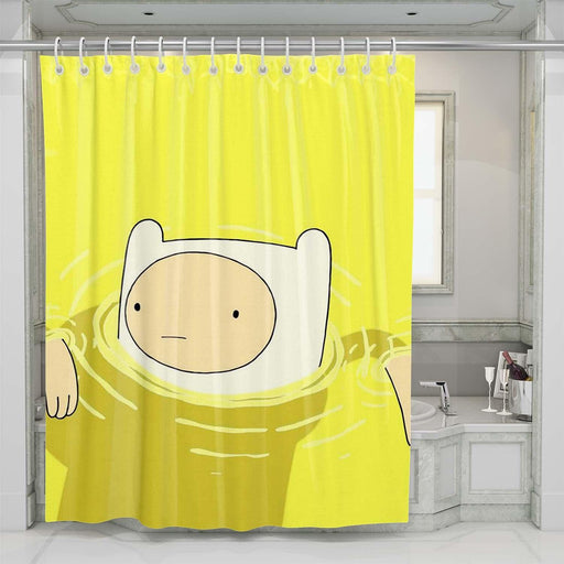 swimming adventure time finn shower curtains