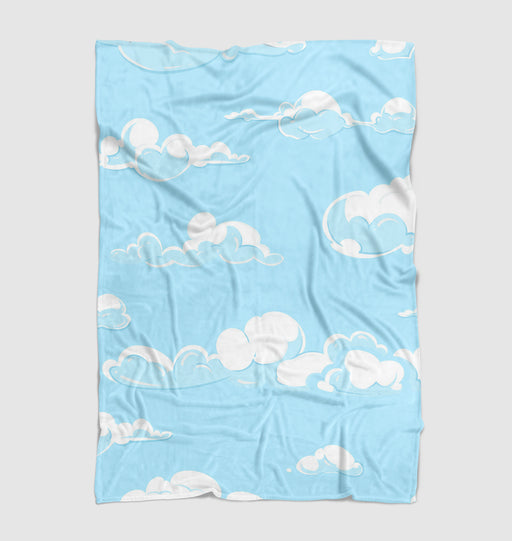 sky blue illustration Ultra soft fleece blanket