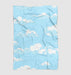 sky blue illustration Ultra soft fleece blanket