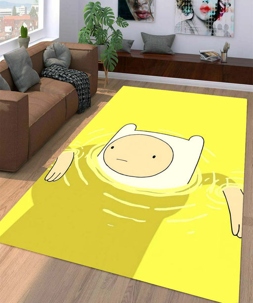 swimming adventure time finn Living room carpet rugs