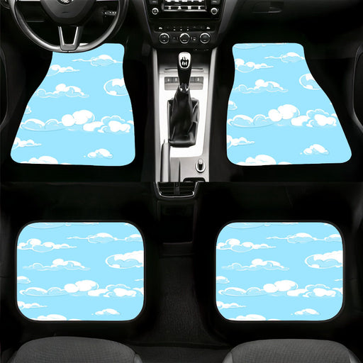 sky blue illustration Car floor mats Universal fit