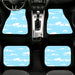 sky blue illustration Car floor mats Universal fit