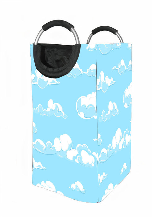 sky blue illustration Laundry Hamper | Laundry Basket