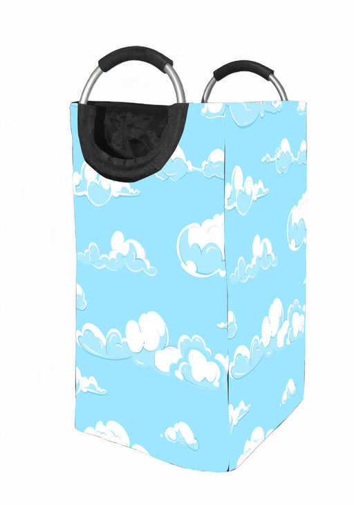 sky blue illustration Laundry Hamper | Laundry Basket