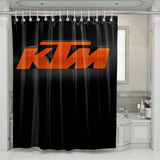 shot light of ktm racing shower curtains