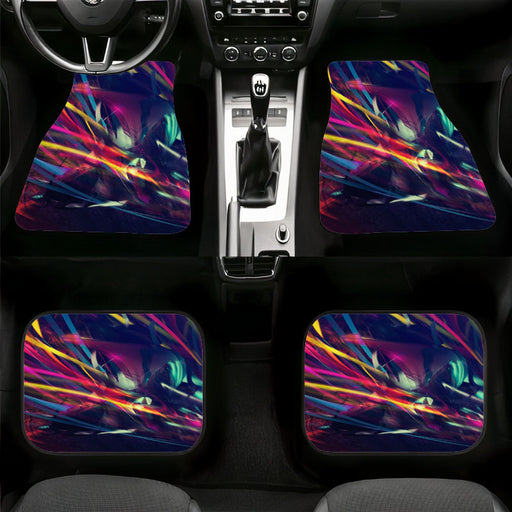 slow light leak dark colorful Car floor mats Universal fit