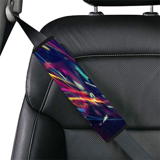 slow light leak dark colorful Car seat belt cover