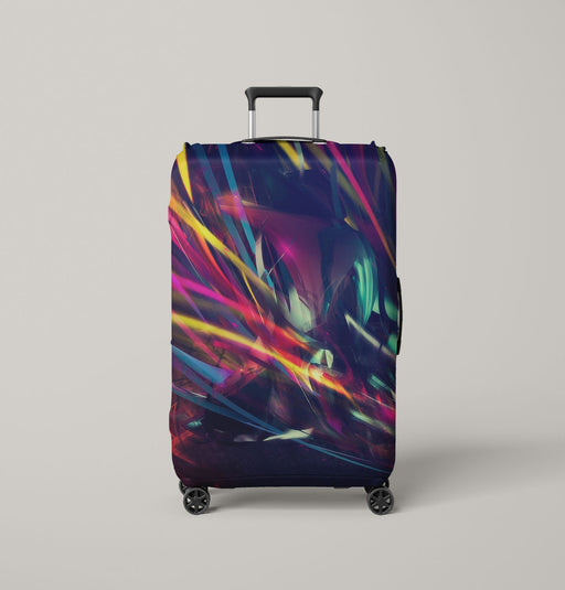 slow light leak dark colorful Luggage Cover | suitcase