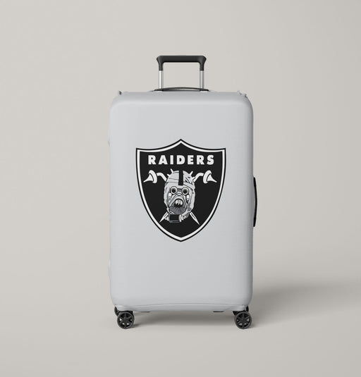 sick logo of raiders nfl Luggage Covers | Suitcase