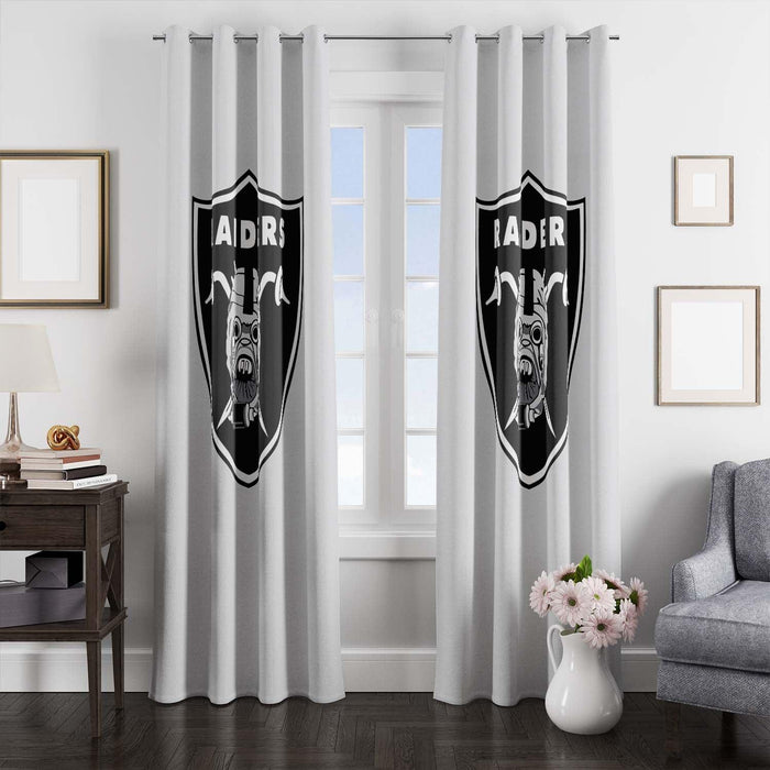 sick logo of raiders nfl window Curtain