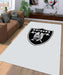 sick logo of raiders nfl Living room carpet rugs