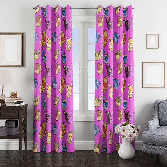 small monster of pokemon window Curtain