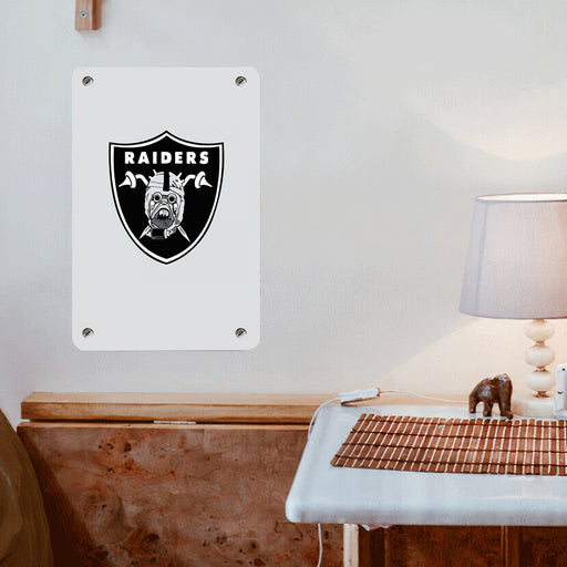 sick logo of raiders nfl Poster Metal print wall art